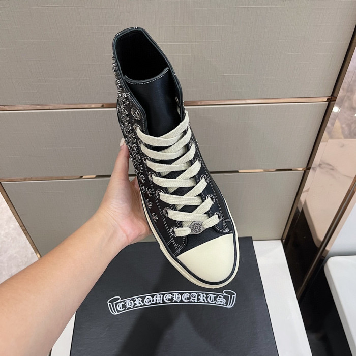 Chrome Hearts NIGO Men's Men's Leather Studded Canvas Shoes #nigo5859