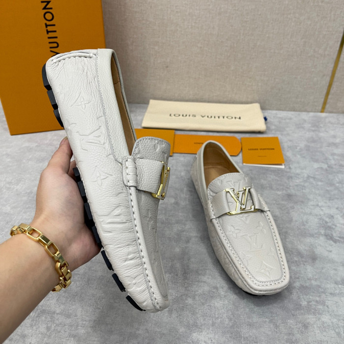 Louis Vuitton NIGO Leather Dark Grain Logo Muller Shoes #nigo94279