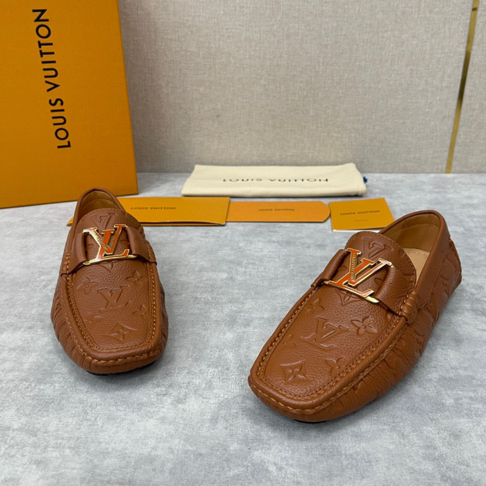 Louis Vuitton NIGO Leather Dark Grain Logo Muller Shoes #nigo94279