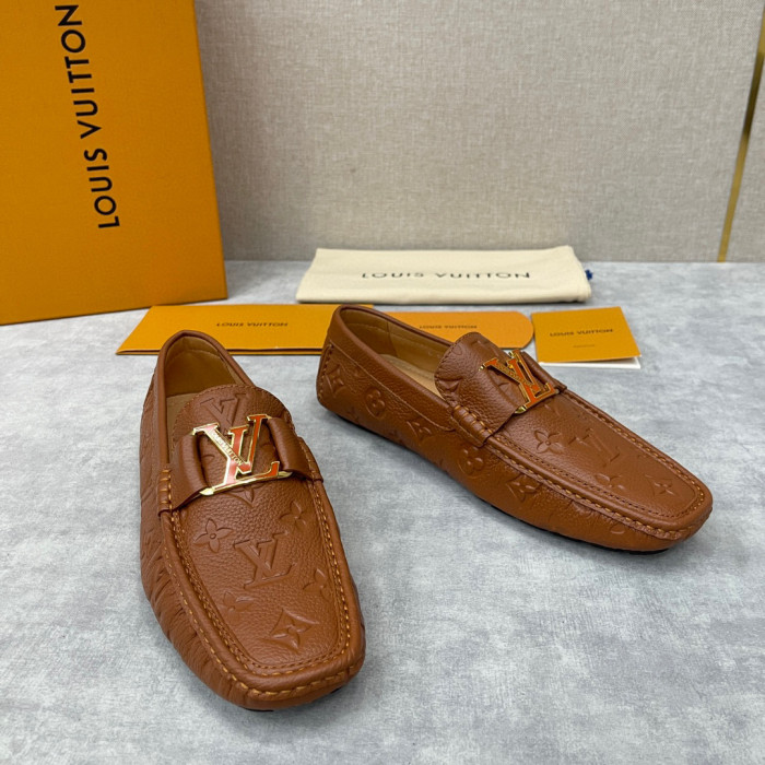 Louis Vuitton NIGO Leather Dark Grain Logo Muller Shoes #nigo94279