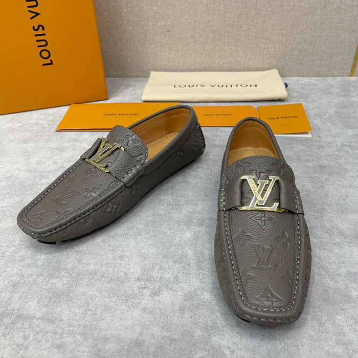 Louis Vuitton NIGO Leather Dark Grain Logo Muller Shoes #nigo94279