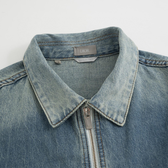Dior NIGO Long Sleeved Denim Zippered Jacket #nigo94336