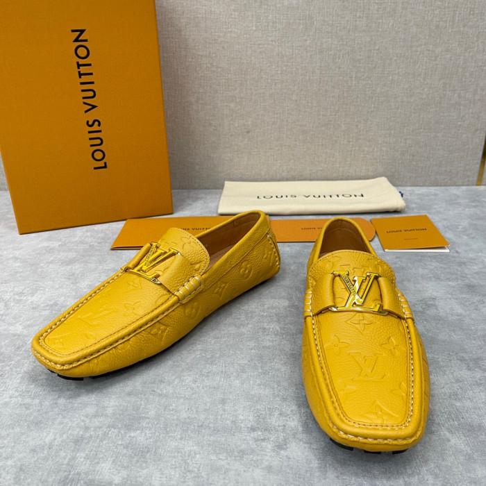 Louis Vuitton NIGO Leather Dark Grain Logo Muller Shoes #nigo94279