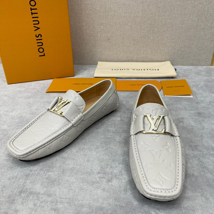 Louis Vuitton NIGO Leather Dark Grain Logo Muller Shoes #nigo94279