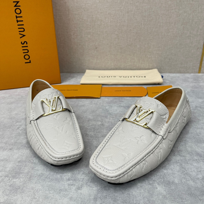 Louis Vuitton NIGO Leather Dark Grain Logo Muller Shoes #nigo94279