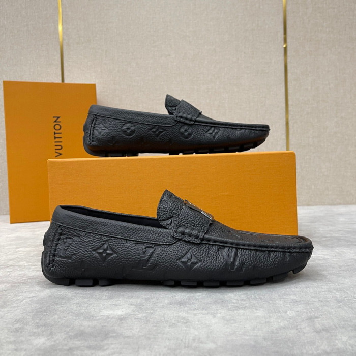 Louis Vuitton NIGO Leather Dark Grain Logo Muller Shoes #nigo94279