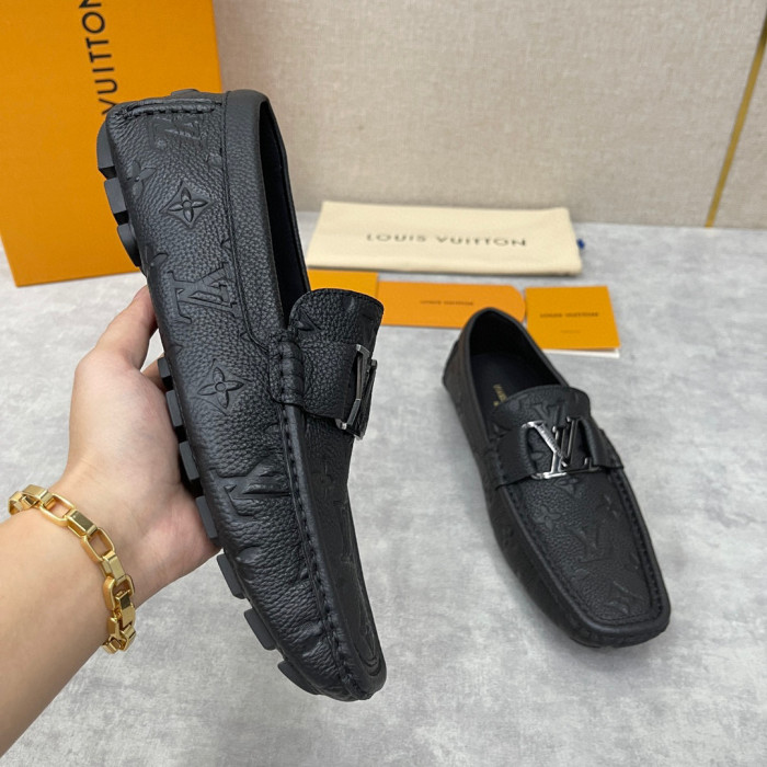 Louis Vuitton NIGO Leather Dark Grain Logo Muller Shoes #nigo94279
