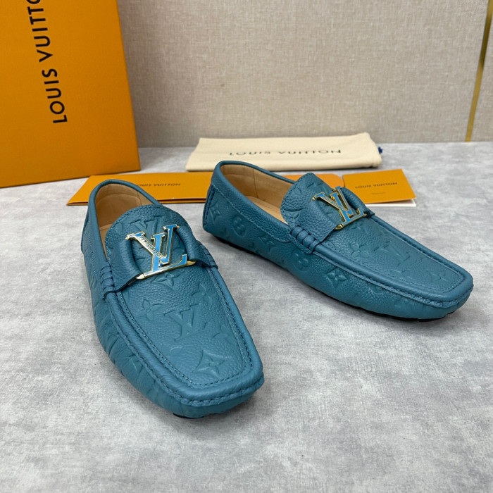 Louis Vuitton NIGO Leather Dark Grain Logo Muller Shoes #nigo94279