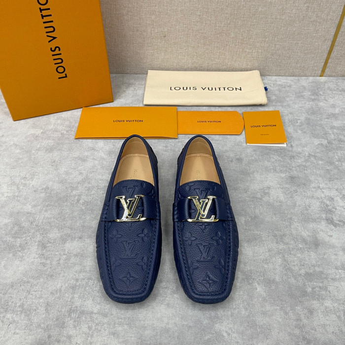 Louis Vuitton NIGO Leather Dark Grain Logo Muller Shoes #nigo94279