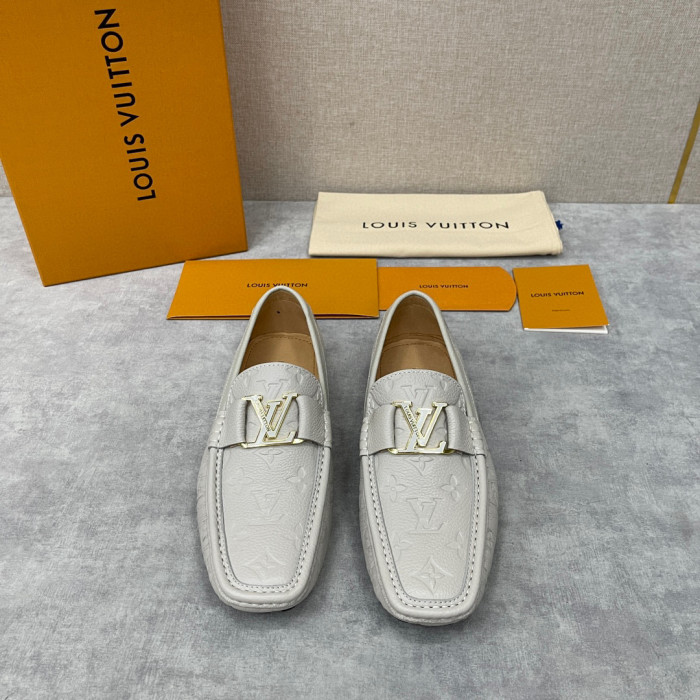 Louis Vuitton NIGO Leather Dark Grain Logo Muller Shoes #nigo94279