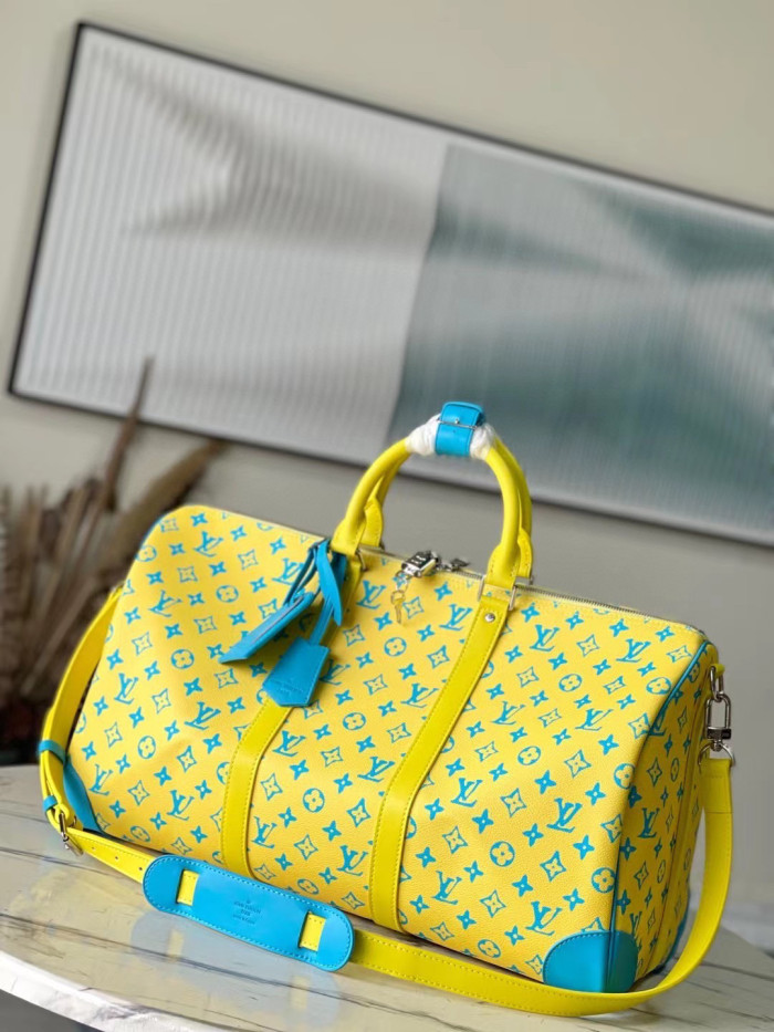Louis Vuitton NIGO Leather Handbag Travel Bag #nigo94459