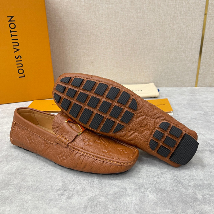 Louis Vuitton NIGO Leather Dark Grain Logo Muller Shoes #nigo94279