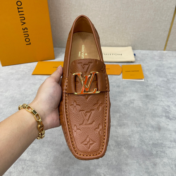 Louis Vuitton NIGO Leather Dark Grain Logo Muller Shoes #nigo94279