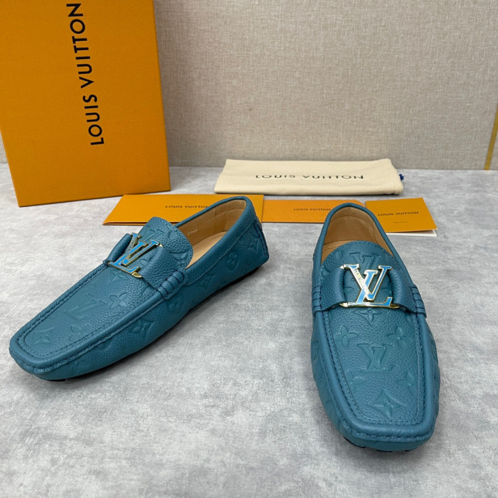 Louis Vuitton NIGO Leather Dark Grain Logo Muller Shoes #nigo94279