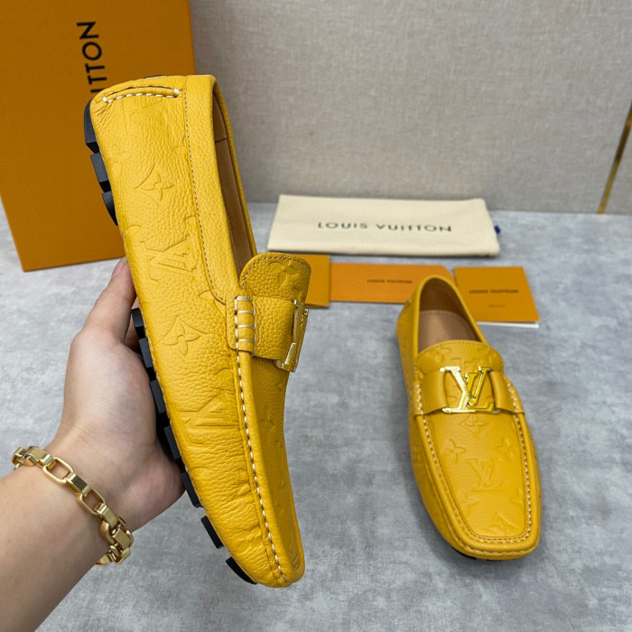 Louis Vuitton NIGO Leather Dark Grain Logo Muller Shoes #nigo94279