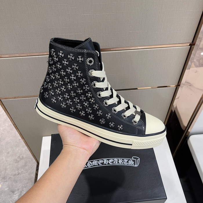 Chrome Hearts NIGO Men's Men's Leather Studded Canvas Shoes #nigo5859