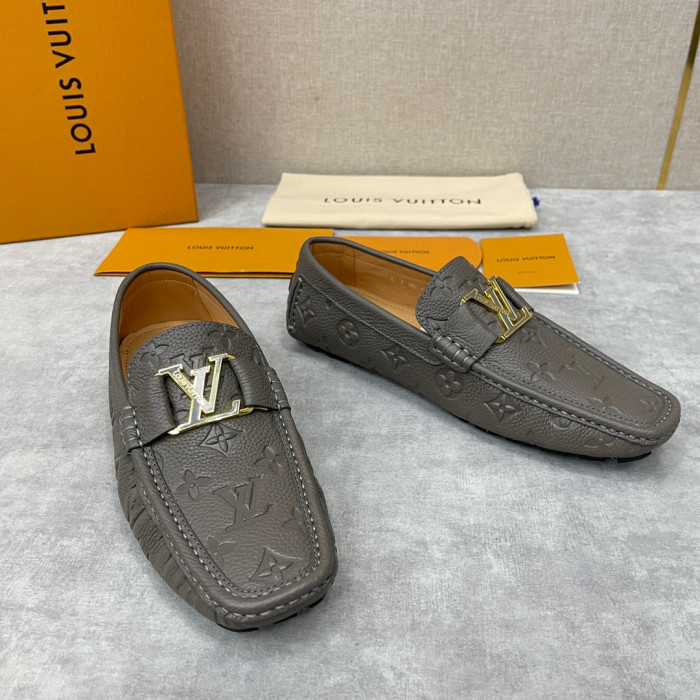 Louis Vuitton NIGO Leather Dark Grain Logo Muller Shoes #nigo94279