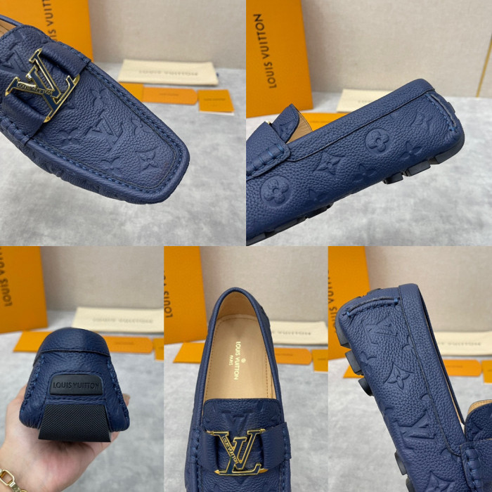 Louis Vuitton NIGO Leather Dark Grain Logo Muller Shoes #nigo94279