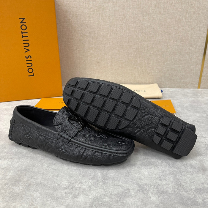 Louis Vuitton NIGO Leather Dark Grain Logo Muller Shoes #nigo94279