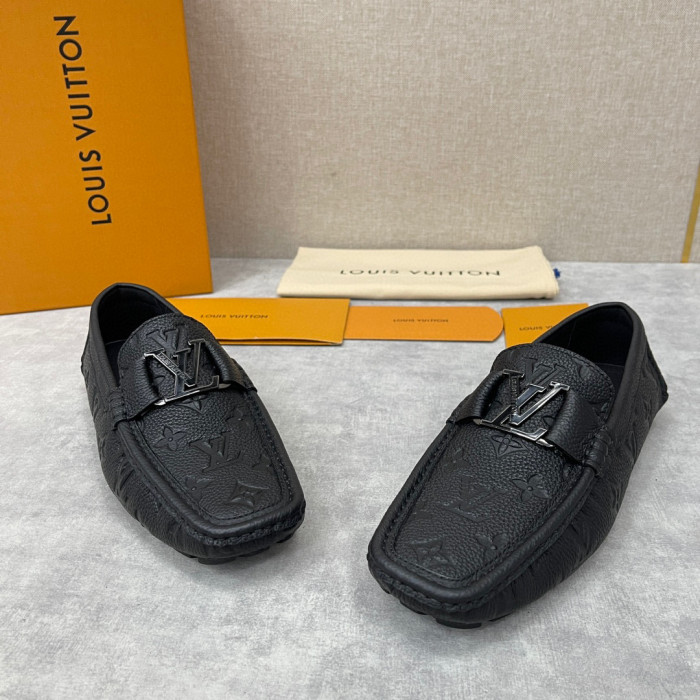 Louis Vuitton NIGO Leather Dark Grain Logo Muller Shoes #nigo94279
