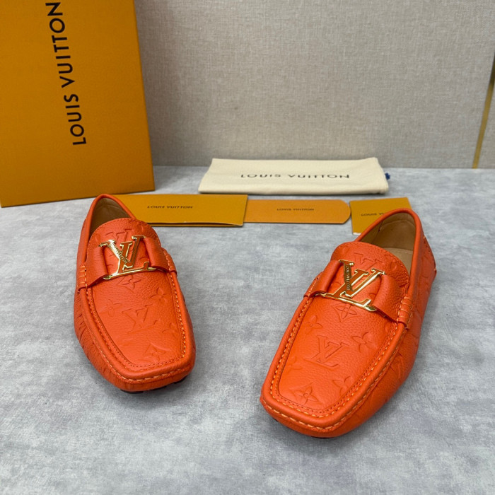 Louis Vuitton NIGO Leather Dark Grain Logo Muller Shoes #nigo94279