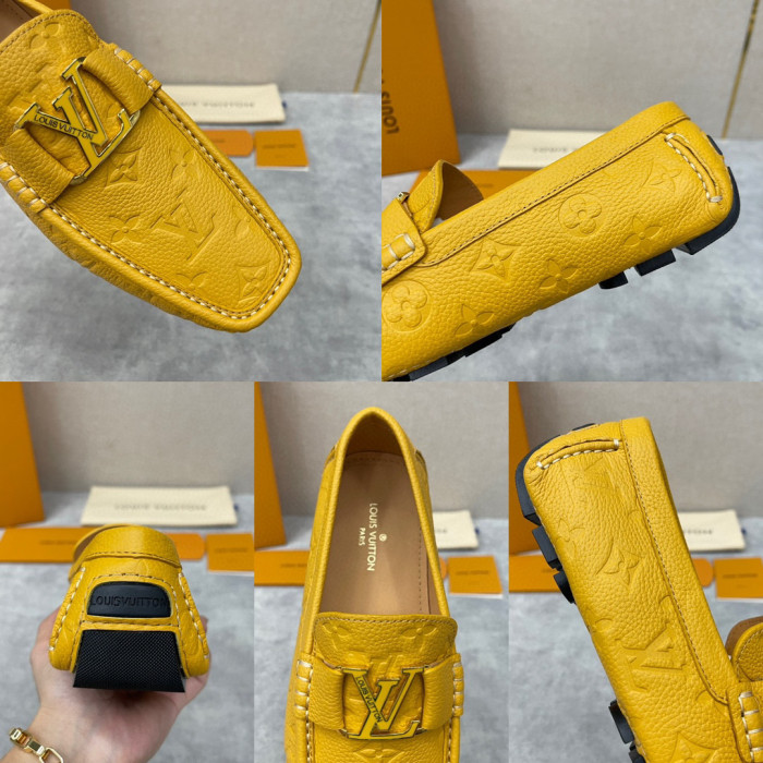 Louis Vuitton NIGO Leather Dark Grain Logo Muller Shoes #nigo94279