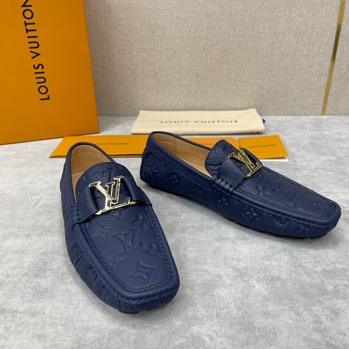 Louis Vuitton NIGO Leather Dark Grain Logo Muller Shoes #nigo94279