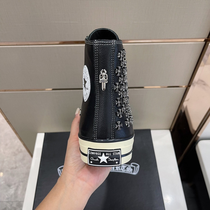 Chrome Hearts NIGO Men's Men's Leather Studded Canvas Shoes #nigo5859
