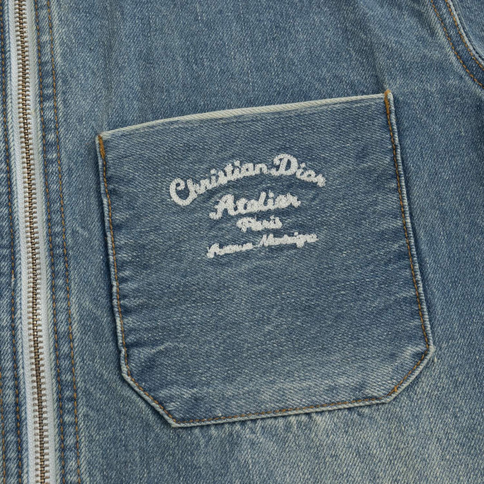 Dior NIGO Long Sleeved Denim Zippered Jacket #nigo94336