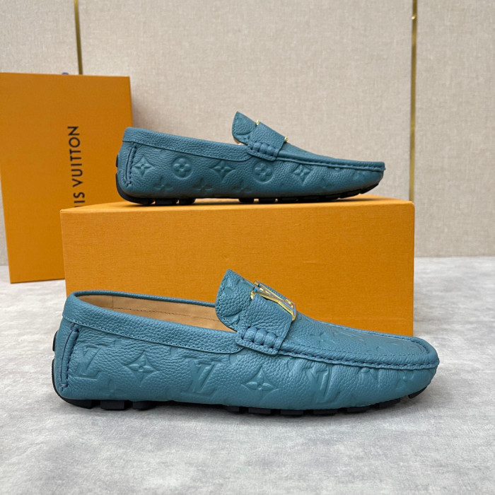 Louis Vuitton NIGO Leather Dark Grain Logo Muller Shoes #nigo94279
