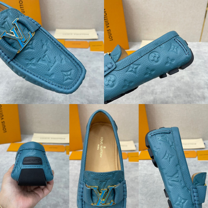 Louis Vuitton NIGO Leather Dark Grain Logo Muller Shoes #nigo94279