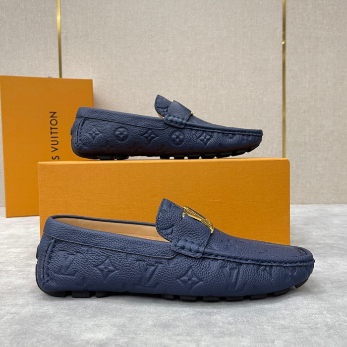 Louis Vuitton NIGO Leather Dark Grain Logo Muller Shoes #nigo94279