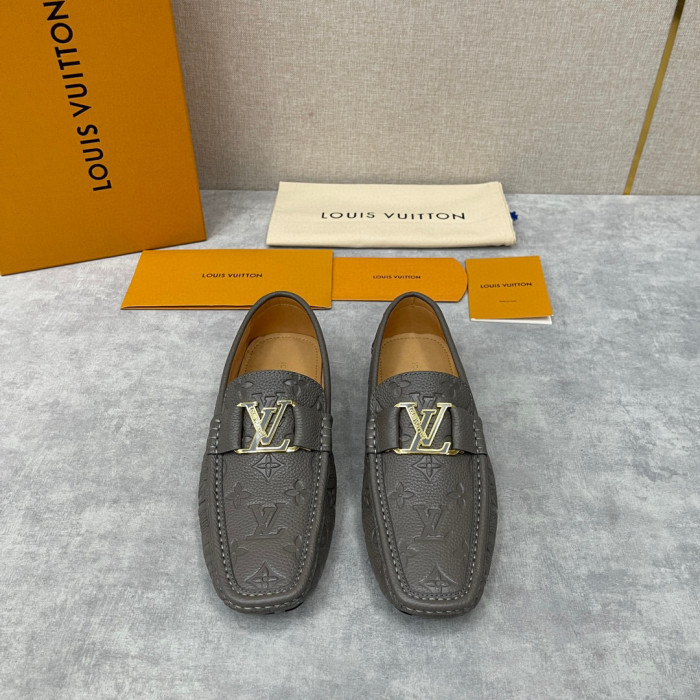 Louis Vuitton NIGO Leather Dark Grain Logo Muller Shoes #nigo94279