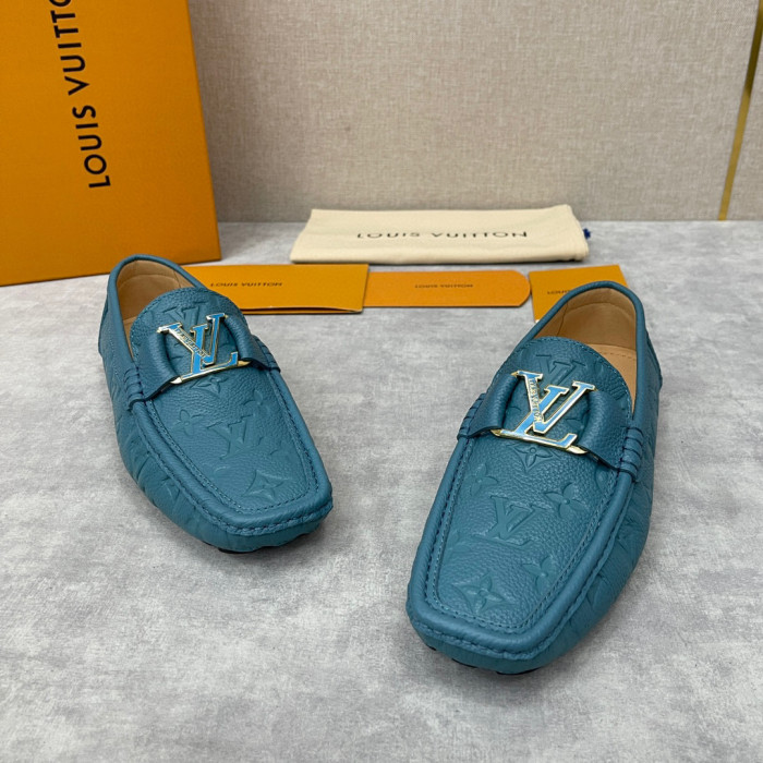 Louis Vuitton NIGO Leather Dark Grain Logo Muller Shoes #nigo94279