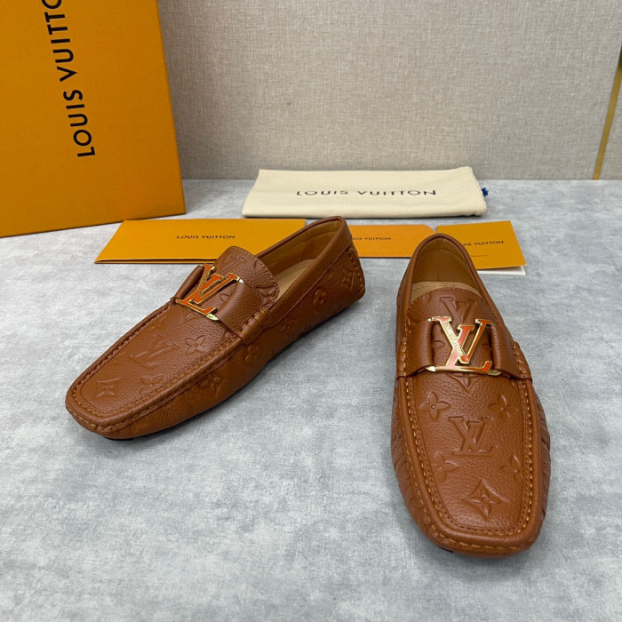 Louis Vuitton NIGO Leather Dark Grain Logo Muller Shoes #nigo94279