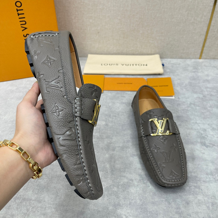 Louis Vuitton NIGO Leather Dark Grain Logo Muller Shoes #nigo94279