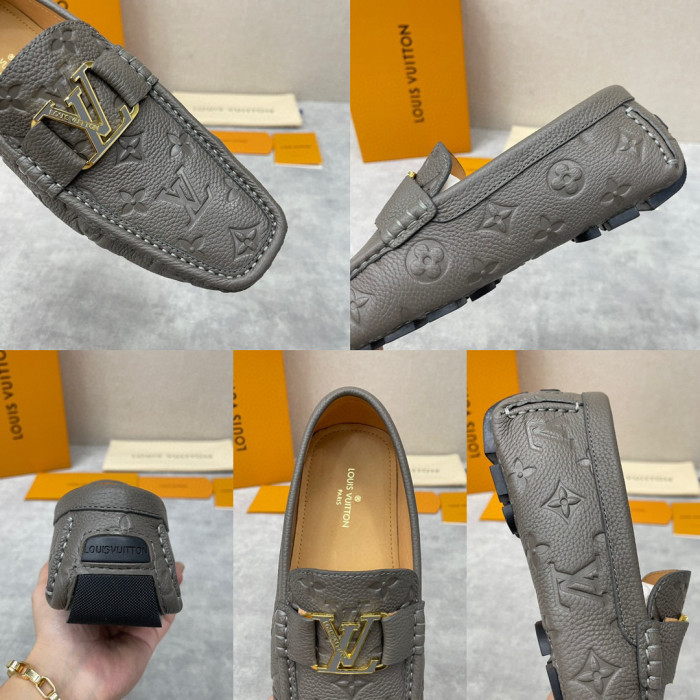 Louis Vuitton NIGO Leather Dark Grain Logo Muller Shoes #nigo94279