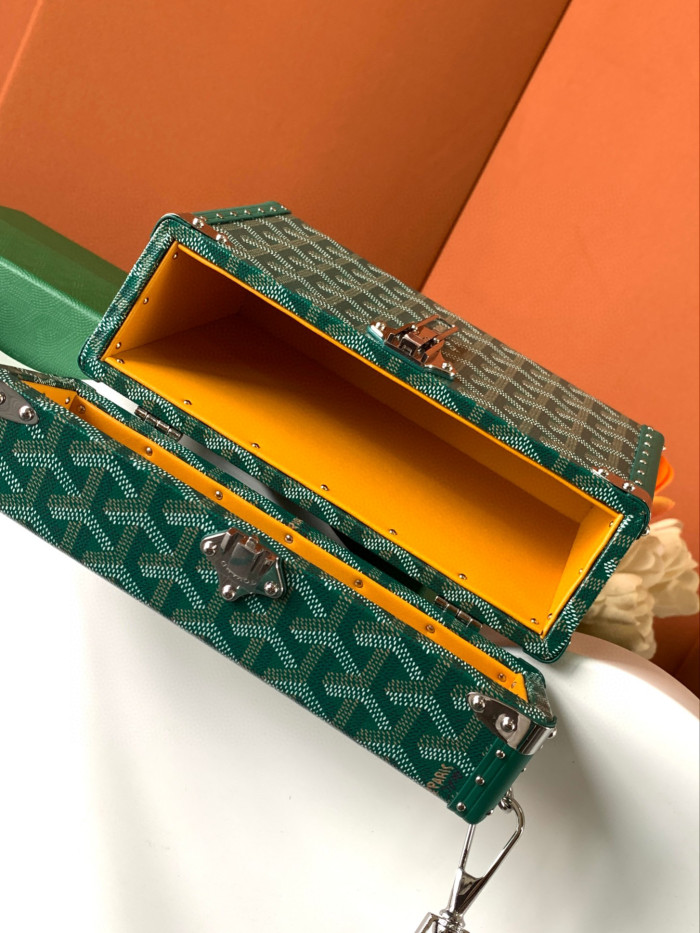 GOYARD Leather Box Shoulder Strap Oblique Straddle Bag #nigo21779