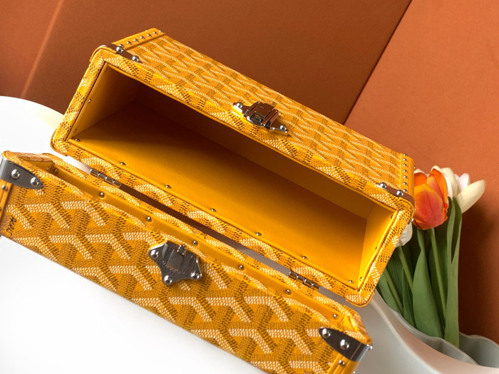 GOYARD Leather Box Shoulder Strap Oblique Straddle Bag #nigo21779