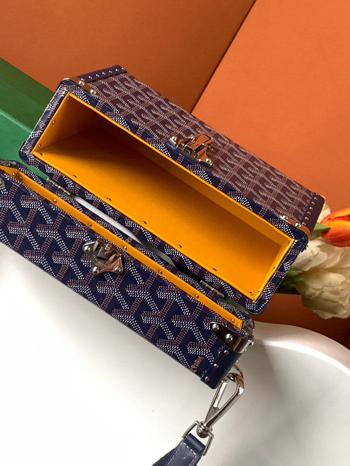 GOYARD Leather Box Shoulder Strap Oblique Straddle Bag #nigo21779