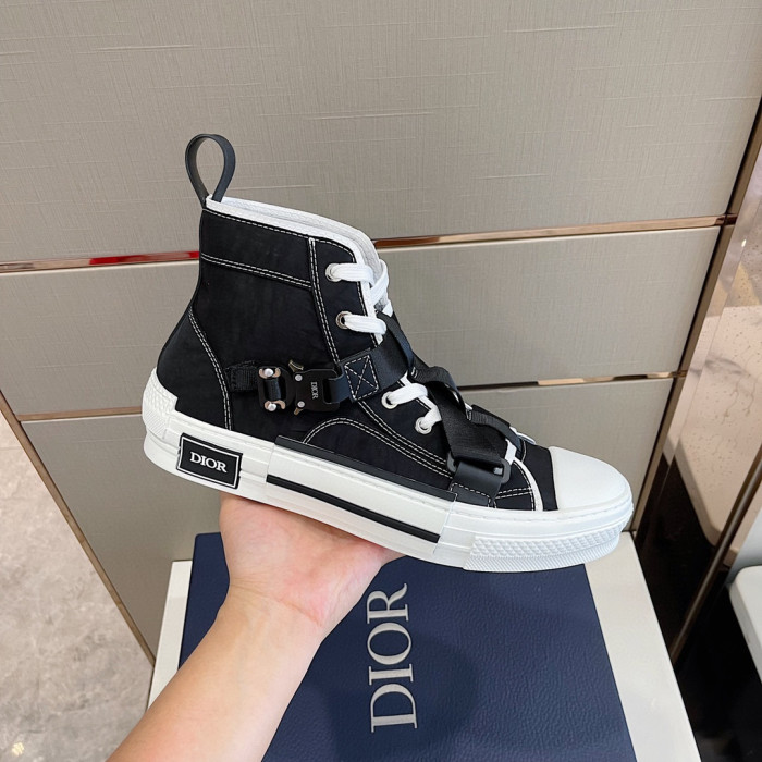 DIOR High-Top Lock Lace-Up Flats Shoes #nigo4782