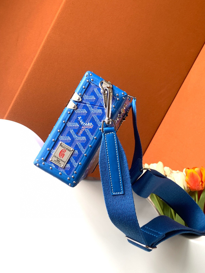 GOYARD Leather Box Shoulder Strap Oblique Straddle Bag #nigo21779