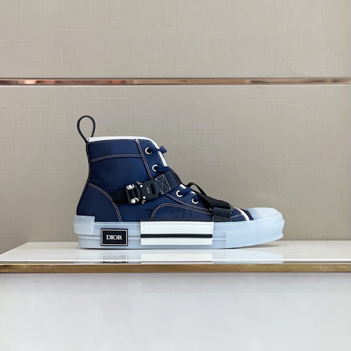 DIOR High-Top Lock Lace-Up Flats Shoes #nigo4782