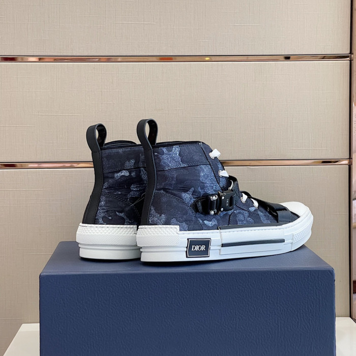 DIOR High-Top Lock Lace-Up Flats Shoes #nigo4782