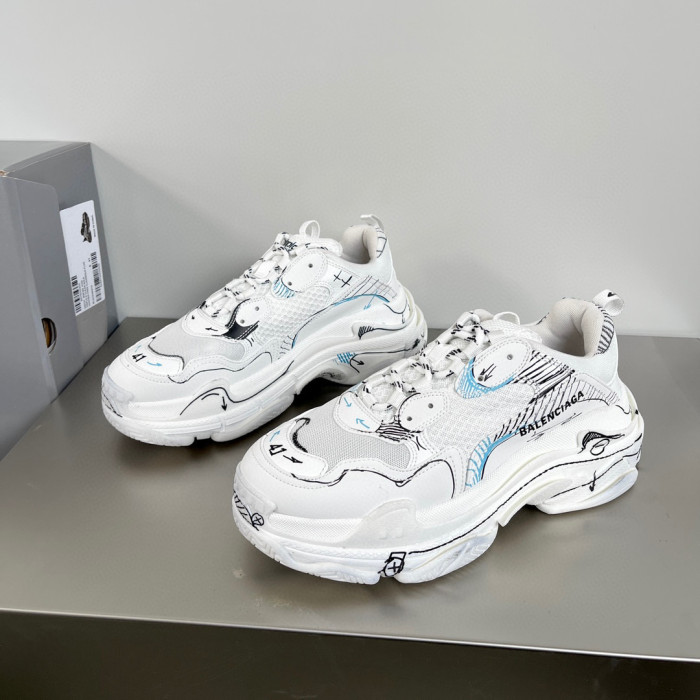 Balenciaga NIGO Mesh Fabric Low-Top Sneakers Shoes #nigo94956