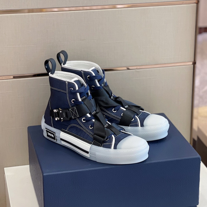 DIOR High-Top Lock Lace-Up Flats Shoes #nigo4782