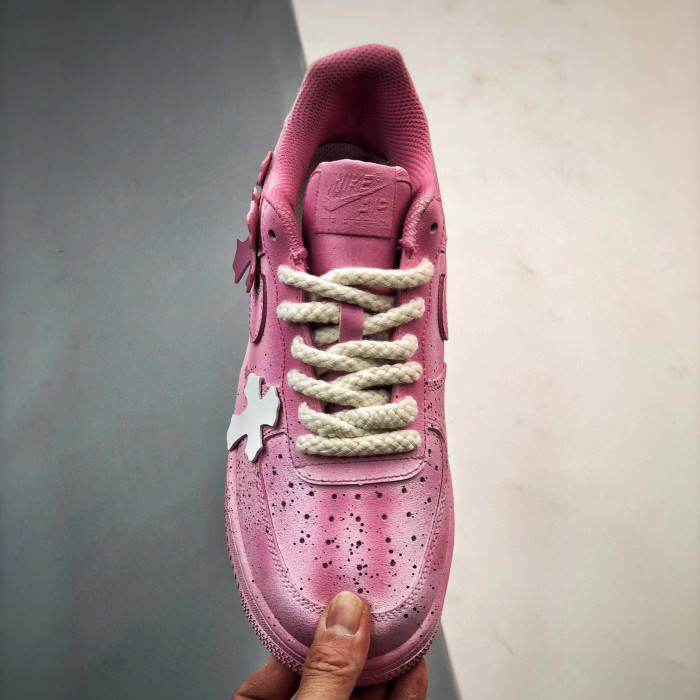 Chrome Hearts Pink Splash Paint Flat Bottom Sports Shoes Sneakers #nigo56294