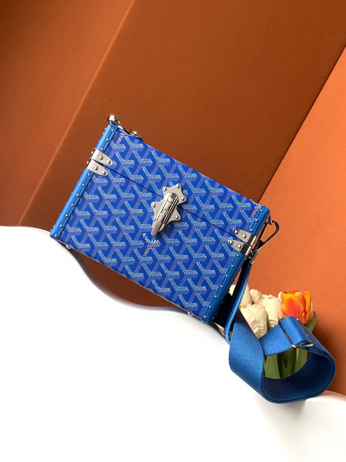 GOYARD Leather Box Shoulder Strap Oblique Straddle Bag #nigo21779