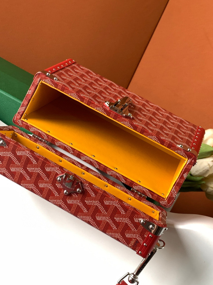 GOYARD Leather Box Shoulder Strap Oblique Straddle Bag #nigo21779