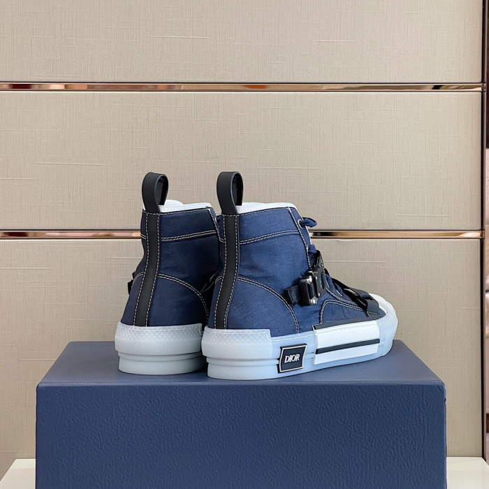 DIOR High-Top Lock Lace-Up Flats Shoes #nigo4782